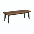 Banc 120 x 40 x 45 cm en bois marron et métal noir style industriel